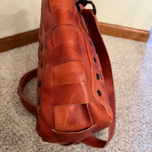 Bed Stu Leather Orchid Crossbody/Handbag in Cognac Dip Dye, Gently Used - Picture 9 of 14